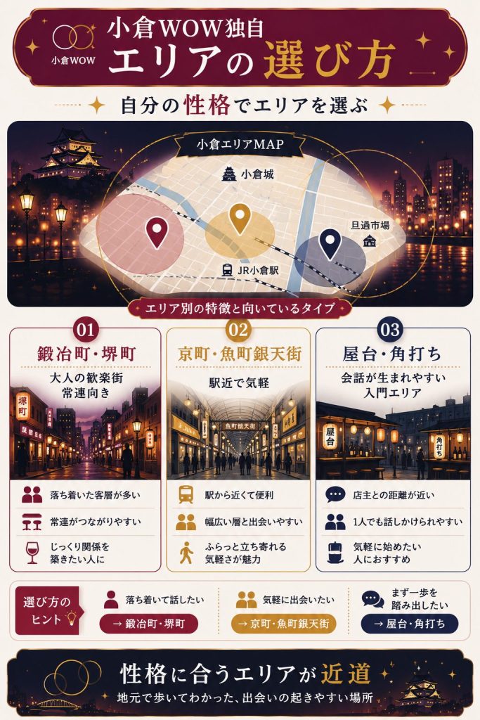 小倉の出会いエリア早見マップ